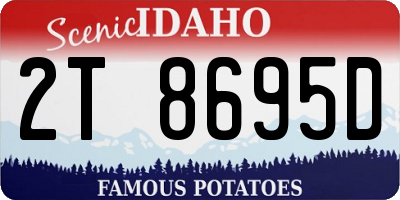 ID license plate 2T8695D