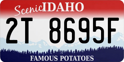 ID license plate 2T8695F