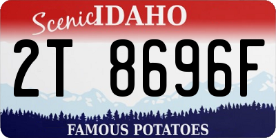 ID license plate 2T8696F