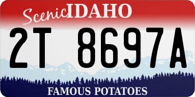ID license plate 2T8697A