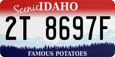 ID license plate 2T8697F