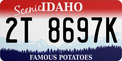 ID license plate 2T8697K