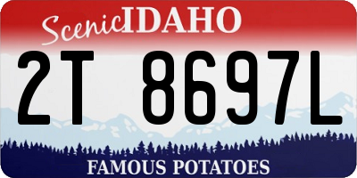 ID license plate 2T8697L