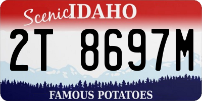 ID license plate 2T8697M