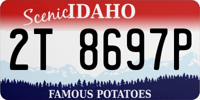 ID license plate 2T8697P