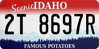 ID license plate 2T8697R