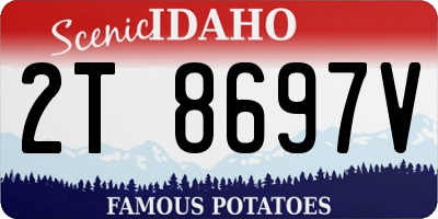 ID license plate 2T8697V