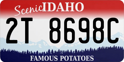 ID license plate 2T8698C