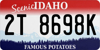 ID license plate 2T8698K