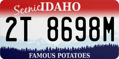 ID license plate 2T8698M