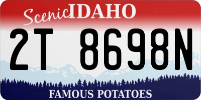 ID license plate 2T8698N