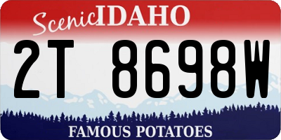 ID license plate 2T8698W