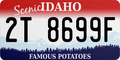 ID license plate 2T8699F