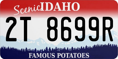 ID license plate 2T8699R