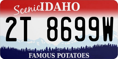 ID license plate 2T8699W