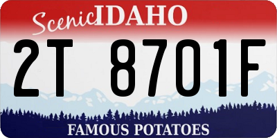 ID license plate 2T8701F