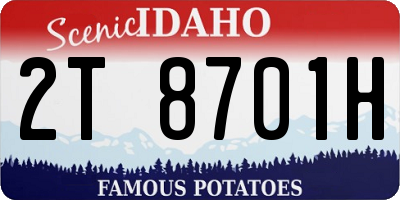 ID license plate 2T8701H