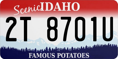 ID license plate 2T8701U