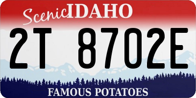 ID license plate 2T8702E