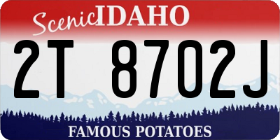 ID license plate 2T8702J