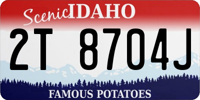 ID license plate 2T8704J