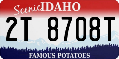 ID license plate 2T8708T