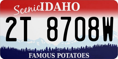 ID license plate 2T8708W