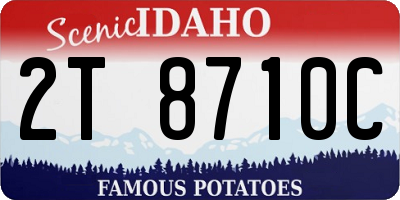 ID license plate 2T8710C