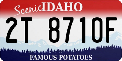 ID license plate 2T8710F