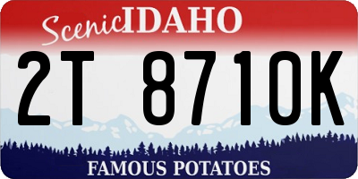 ID license plate 2T8710K