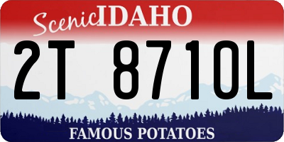 ID license plate 2T8710L