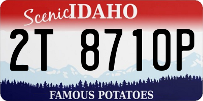 ID license plate 2T8710P