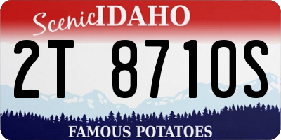 ID license plate 2T8710S