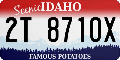 ID license plate 2T8710X