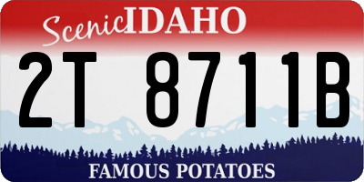 ID license plate 2T8711B