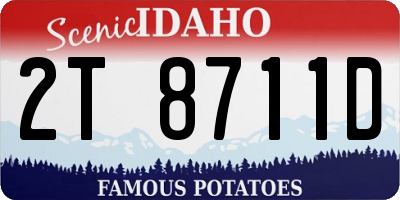 ID license plate 2T8711D