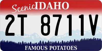 ID license plate 2T8711V