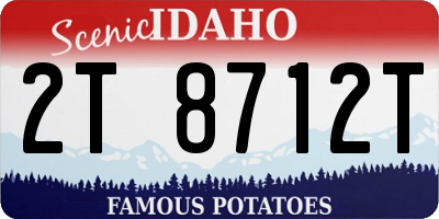 ID license plate 2T8712T