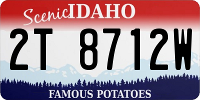 ID license plate 2T8712W
