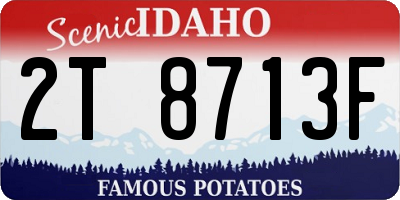 ID license plate 2T8713F