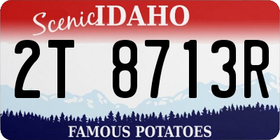 ID license plate 2T8713R