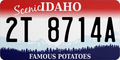 ID license plate 2T8714A