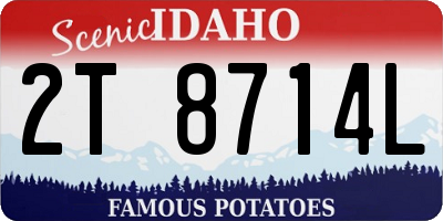 ID license plate 2T8714L