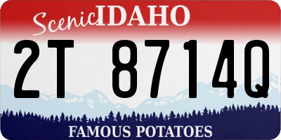 ID license plate 2T8714Q