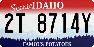 ID license plate 2T8714Y