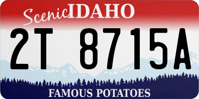 ID license plate 2T8715A