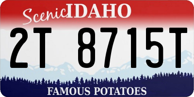 ID license plate 2T8715T