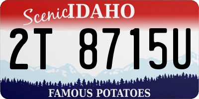 ID license plate 2T8715U