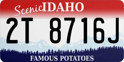 ID license plate 2T8716J