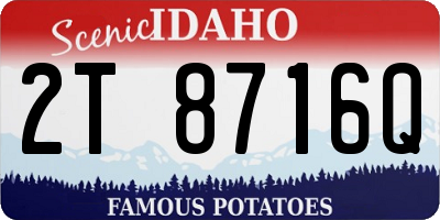 ID license plate 2T8716Q